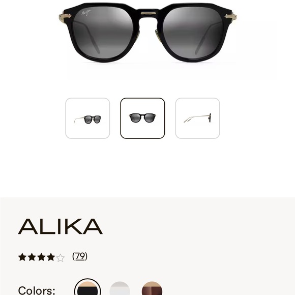 Maui Jim Alika Sunglasses in Black and Gold